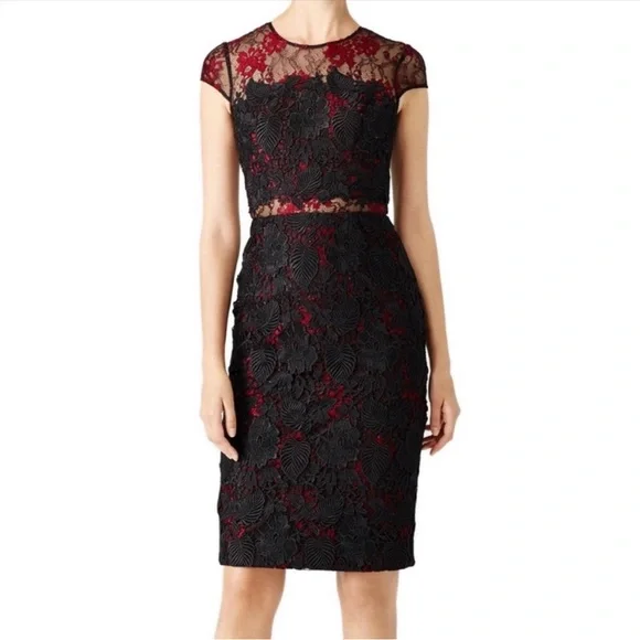 burgundy and black lace dress Black And Burgundy Wedding Dress Satin main image 0